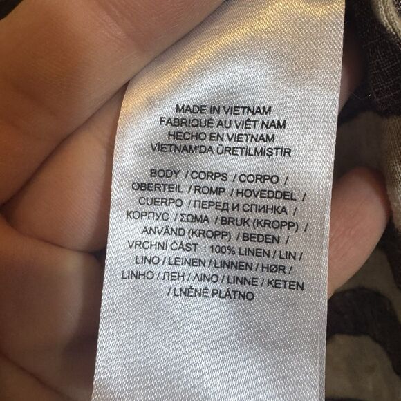 Lauren Ralph Lauren Linen Button Up Shirt Size S Zebra Print Long Sleeve Relaxed - Picture 11 of 11